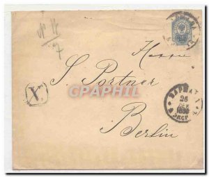 Russia U34B stationary to Berlin used in 1890 (Russian postal stationary Stat...