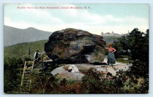 CATSKILL MOUNTAINS, NY New York ~ BOULDER ROCK Hotel KAATERSKILL c1910s Postcard