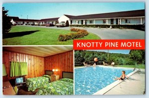 c1960 Adamstown Pennsylvania PA Vintage Postcard Knotty Pine Motel Multi View