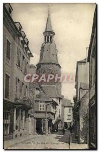 Old Postcard Dinan La Rue De L'Horloge