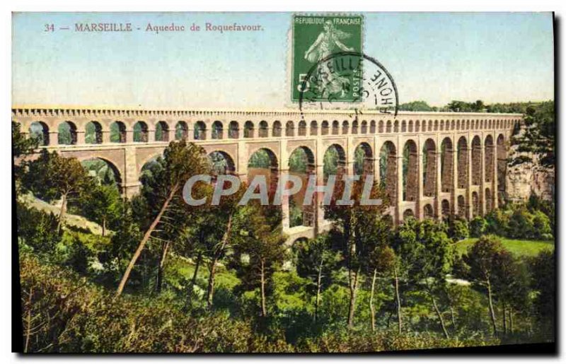Postcard Old Marseille Aqueduct Roquefavour