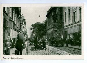 191462 POLAND Lodz LODSCH Meisterhausstrasse Vintage postcard