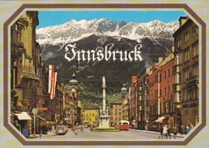 Austria Innsbruck Street With St Anne Statue