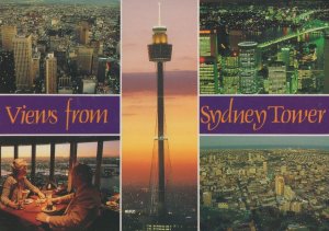 Restaurant & Views From Sydney Tower Australia Postcard