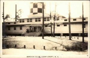 Camp Croft South Carolina SC Service Club Used 1943 WWII to Portland Maine RPPC