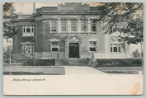 Lincoln Ohio~Public Library Entrance~c1910 Postcard