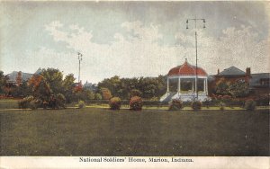 Marion Indiana c1910 Postcard National Soldiers Home Gazebo