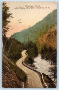 Adirondacks New York NY Postcard Wilmington Notch Lake Placid c1940's Vintage