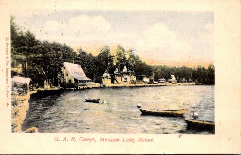 Maine Mousam Lake G A R Camps 1909