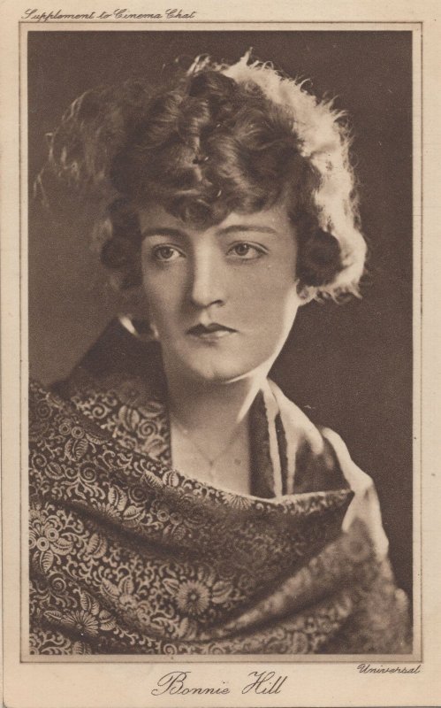 Bonnie Hill Silent Film Actress Old Postcard