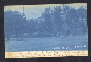 RPPC CYANOTYPE MIAMI COUNTRY JAIL 1907 VINTAGE REAL PHOTO POSTCARD