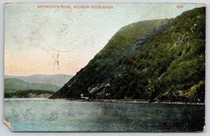 Hudson Highlands New York, 1907 Anthony's Nose Mountain Ocean, Vintage Postcard