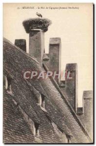 VINTAGE POSTCARD Selestat the Nest of Storks Arsenal co. Bea