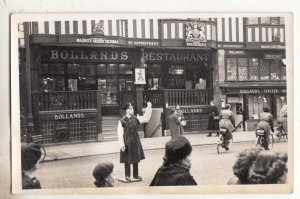 P3260, vintage postcard RPPC bollands restaurant bicycles etc united kingdom