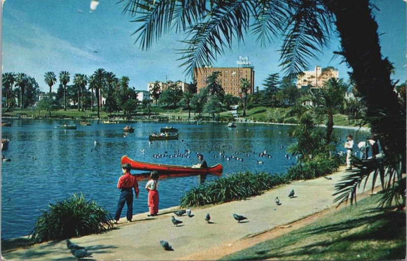 MacArthur Park Los Angeles California Vintage Postcard C148