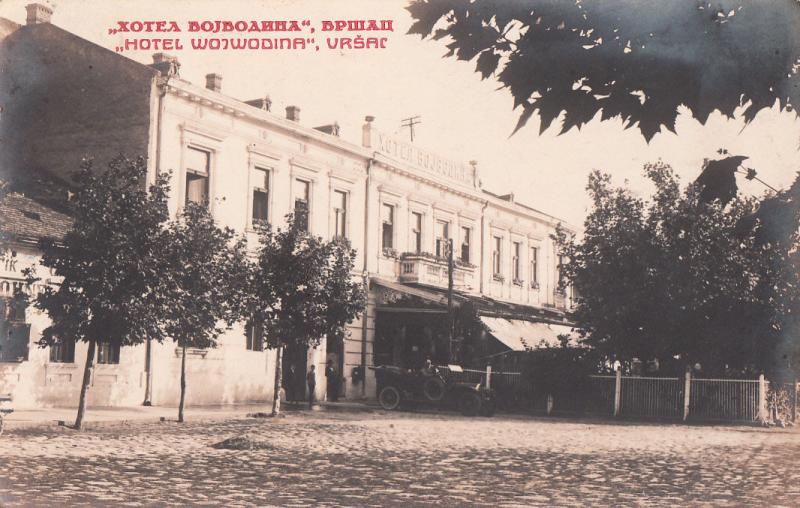 Serbia 1909 Vršac Versec Hennemannstadt Werschetz Voivodina Hotel Wojwodina car