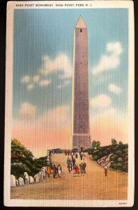 Vintage Postcard 1930-1945 High Point Monument, Wantage, New Jersey (NJ)