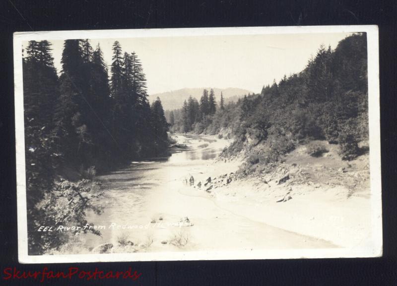 RPPC REDWOOD HIGHWAY CALIFORNIA EEL RIVER VINTAGE REAL PHOTO