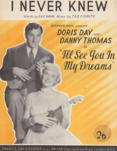 I Never Knew Doris Day Danny Thomas Film Sheet Music