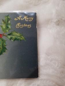 Antique Christmas Postcard A Merry Christmas. Postmarked Christmas Eve 1906