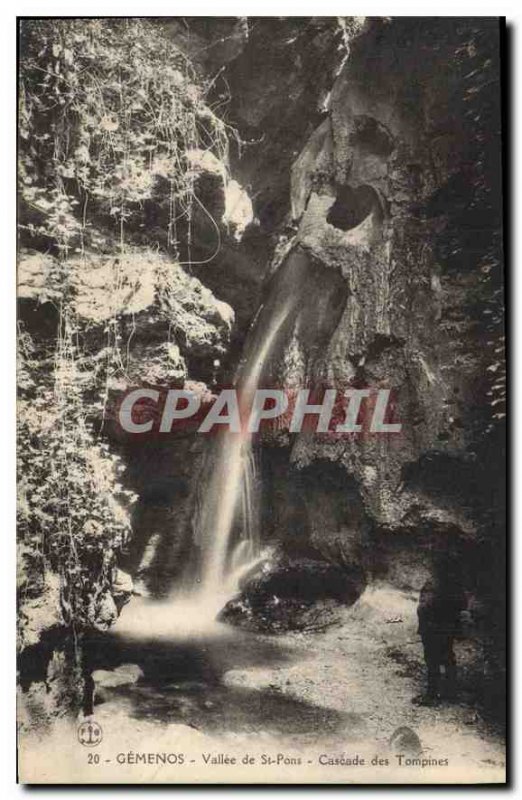 Postcard Old Gemenos Vallee St Pons Cascade Tompines