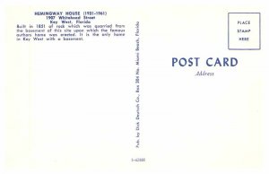 Postcard HOUSE SCENE Key West Florida FL AS9146