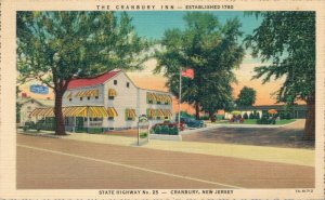 USA The Cranbury Inn New Jersey Linen Postcard 07.88