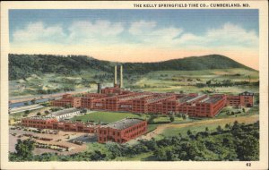 Cumberland Maryland MD Factory Birdseye View 1930s-50s Postcard
