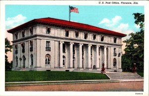 Florence, AL Alabama  POST OFFICE  Lauderdale County  ca1940's Curteich Postcard