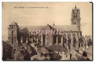 Old Postcard The cathedral Rodez