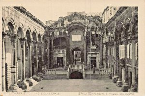 SPLIT SPALATO CROATIA~STOLNE CRKVE PERISTYL E PIAZZA DEL DUOMO POSTCARD