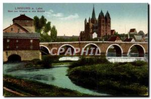 Old Postcard Limburg Lahn Dom von Westen u Alte Brucke