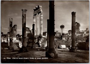 Roma Foro Di Giulio Cesare e Tempio di Venere Genitrice Real Photo RPPC Postcard