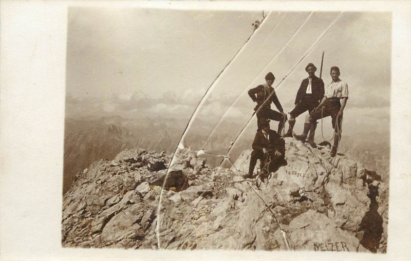 Austria Alpine mountaineers vintage photo postcard foto Melzer