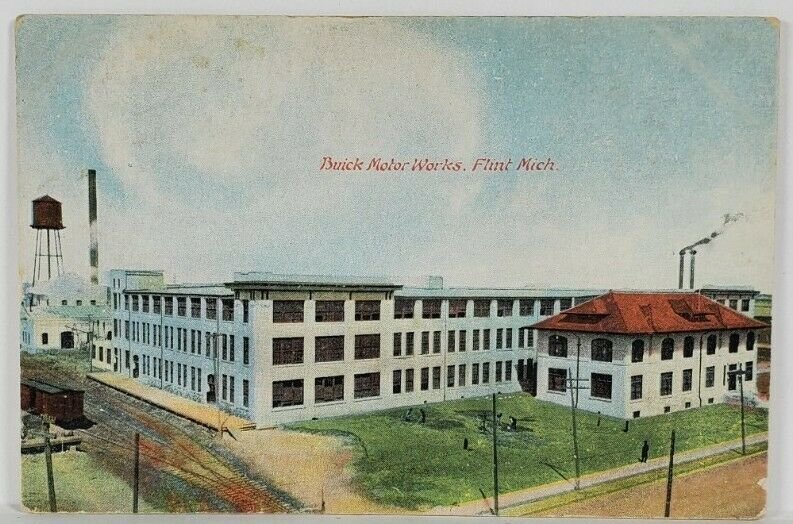 Flint Michigan Buick Motor Works Postcard R19