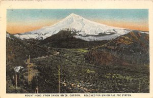 Mount Hood from Sandy River Mt Hood, Oregon OR  