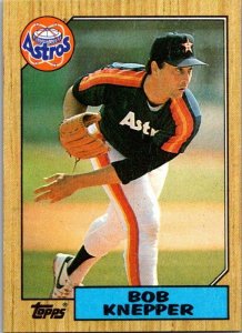 1987 Topps Baseball Card Bob Knepper Houston Astros sk3358