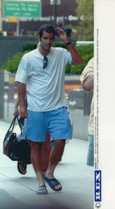 Pete Sampras Arrives For Tennis 2002 USA Open Press Photo