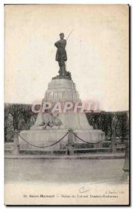 Saint Maixent Old Postcard Statue of Colonel Denfert Rochereau (Lion)