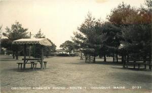 1940s Ogunquit Lobster Pound Route 1 Maine RPPC real Photo postcard 9704