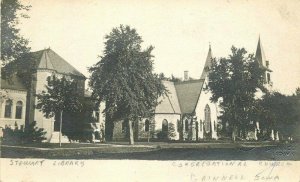 Grinnell Iowa Congregational Church C-1910 Stewart RPPC Photo Postcard 21-9538