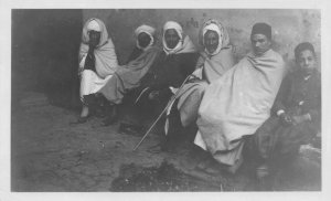 Constantine Algeria Poverty Fez Hats African Antique Original Photo