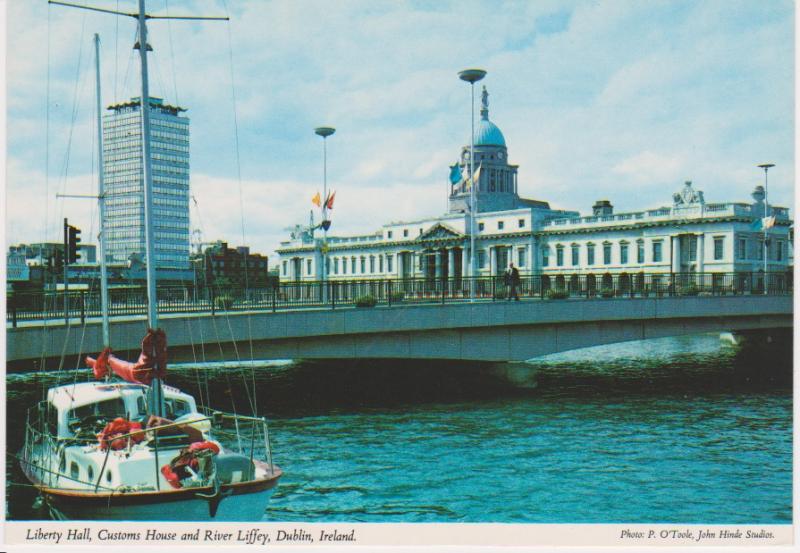 LIBERTY HALL, CUSTOMS HOUSE AND RIVER LIFFEY, DUBLIN, IRELAND