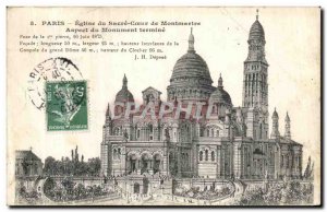 Old Postcard Paris Church of the Sacred Heart of Montmartre ends Monument App...