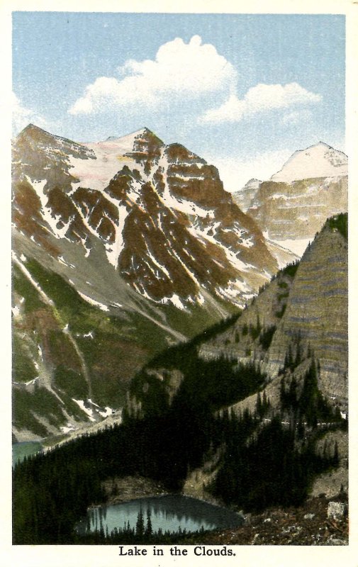 Canada - Alberta, Banff. Mt. Temple, Lake in the Clouds