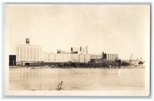 c1910's View Of Quaker Oats Cedar Rapids Iowa IA RPPC Photo Antique Postcard