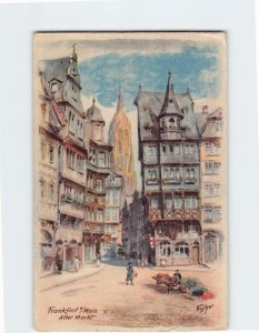 Postcard Alter Markt, Frankfurt, Germany