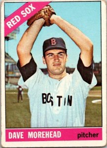 1966 Topps Baseball Card Dave Morehead Boston Red Sox sk1990