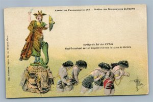 1900 EXPOSITION UNIVERSELLE FRENCH ARTIST SIGNED ANTIQUE POSTCARD