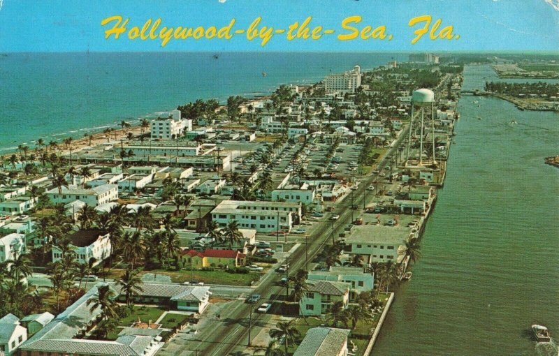 Postcard Airview of Hollywood by the Sea Florida